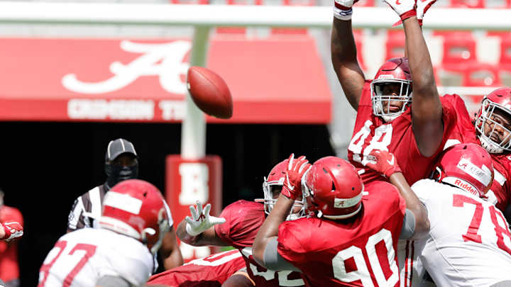 Nick Saban, Phidarian Mathis Note Defensive Improvements Heading into LSU Nick Saban, Phidarian Mathis Note Defensive Improvements Heading into LSU