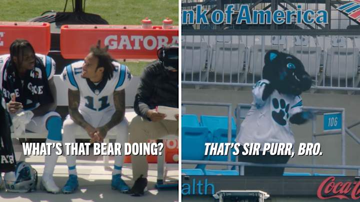 Robby Anderson Confused by Panthers’ ‘Bear’ Mascot in Hilarious Miked-Up Video