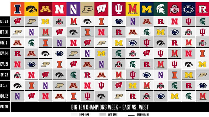 Big Ten Releases New Schedule with Oct. 24 Start Big Ten Releases New Schedule with Oct. 24 Start