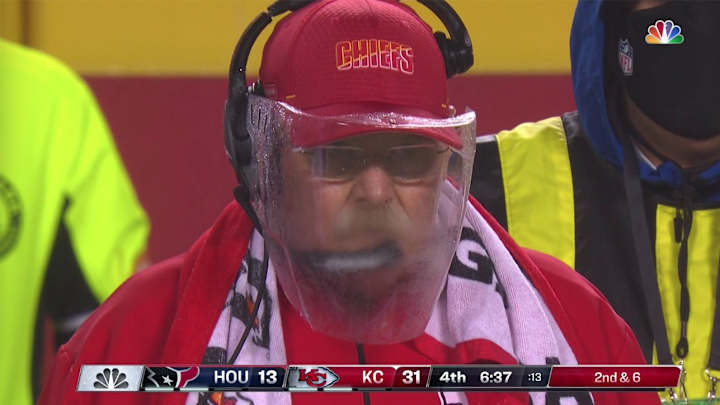 Report: Andy Reid to Wear Face Shield, But Will Use De-Fogging Product