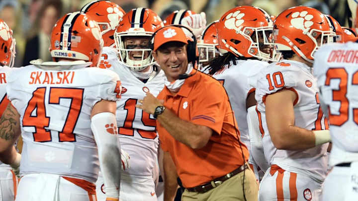 Clemson Depth Chart vs. Notre Dame