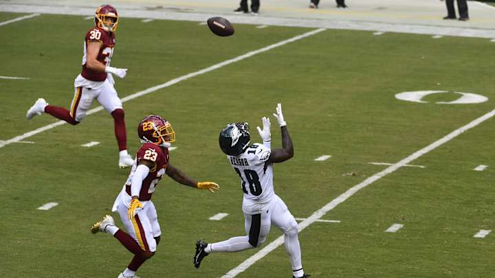 Report: Eagles wide receiver Jalen Reagor has UCL tear, won't play against Bengals