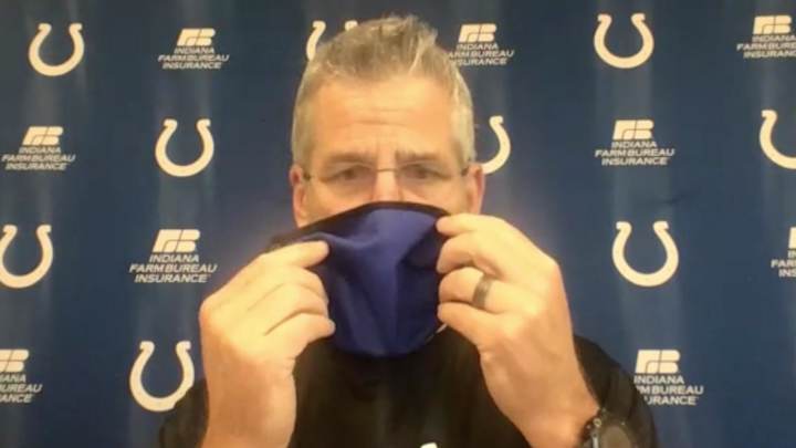 Colts Coach Frank Reich Has Tried Many Masks in Staying Compliant With NFL Edict
