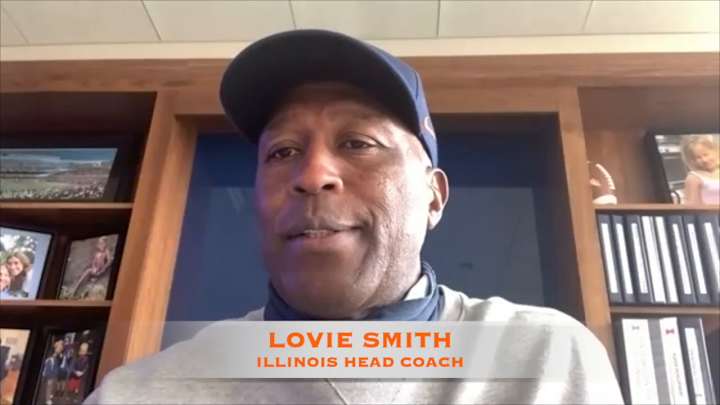 VIDEO: Illinois Head Coach Lovie Smith - Training Camp Day 1