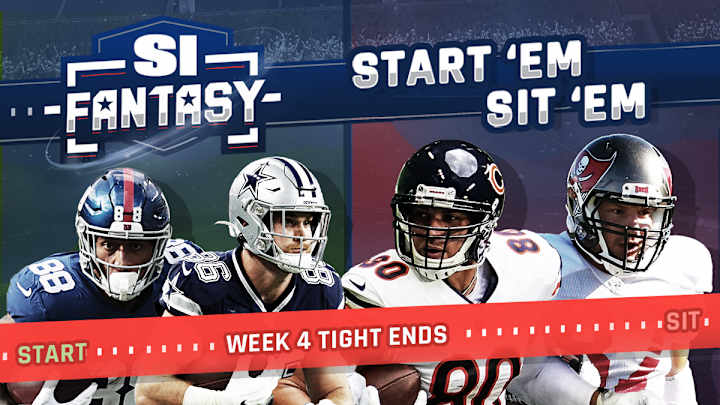Fantasy Football Start 'Em, Sit 'Em: Week 4 Tight Ends