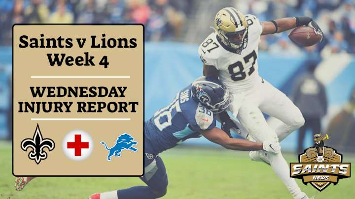 Week 4: Saints Wednesday Injury Report