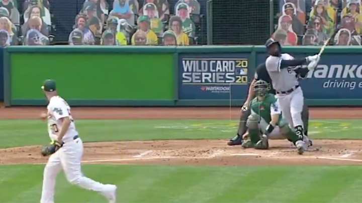 Luis Robert Blasts 487-Foot Home Run to Give White Sox Early Lead Over A's in Game 3