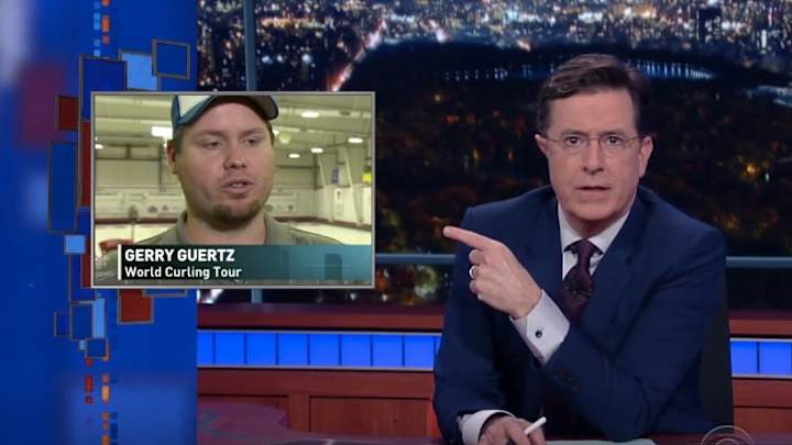 Stephen Colbert capitulates, covers broomgate