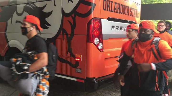 Cowboys Parade into Lawrence for Saturday's Game