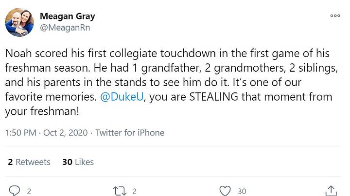 Duke Family Members Continue to Protest Decision Not to Allow in Fans Duke Family Members Continue to Protest Decision Not to Allow in Fans
