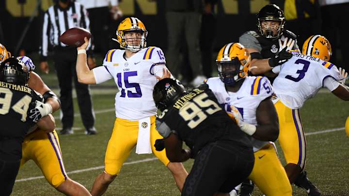 Why LSU Coach Ed Orgeron Cut Up Clips of Drew Brees in the Pocket to Show Myles Brennan