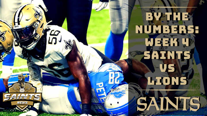 By the Numbers: Saints vs. Lions in Week 4