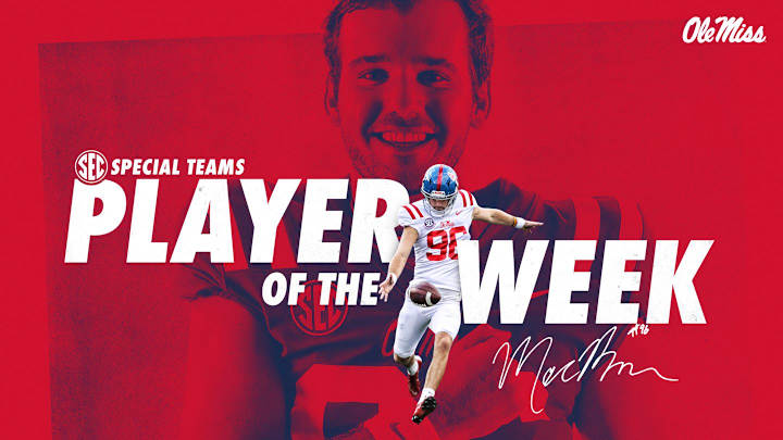 Rebel Punter Mac Brown Earns SEC Honors
