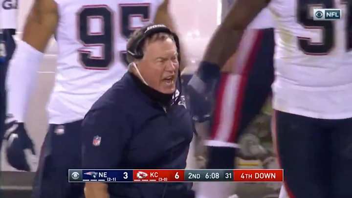 Bill Belichick Went Ballistic After a Bogus Call Against the Patriots