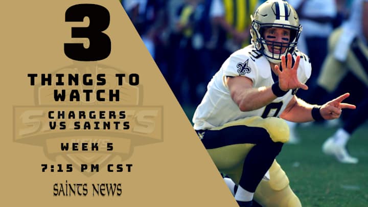 Chargers vs. Saints: 3 Things to Watch in Week 5