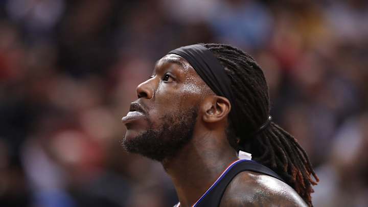 Montrezl Harrell works out with Raptors Stanley Johnson
