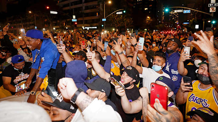 LAPD Arrests 76 People as Lakers Fans Celebrate Title Outside Staples Center