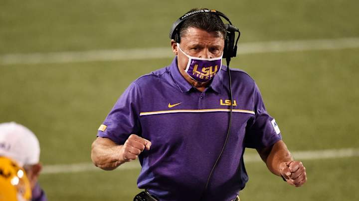 LSU Coach Ed Orgeron Says 2021 Recruiting Going Strong Despite Rough Start to Season