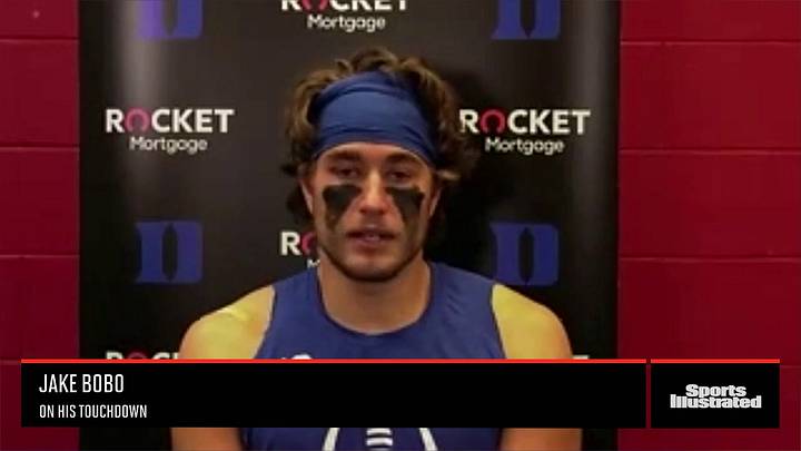 Jake Bobo Discusses His Touchdown and Duke's Red Zone Struggles Jake Bobo Discusses His Touchdown and Duke's Red Zone Struggles