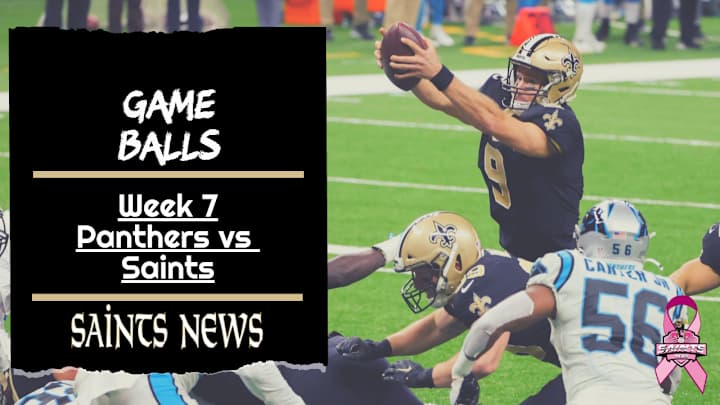 Game Balls from the Saints Win Over the Panthers