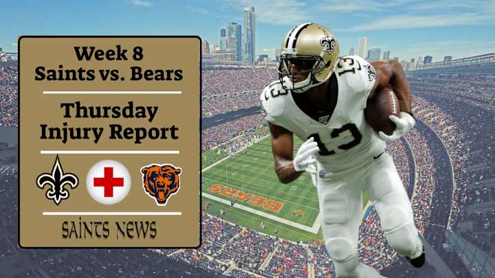 Week 8: Saints Thursday Injury Report