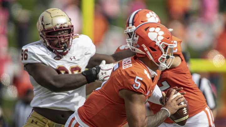 No. 1 Clemson Rallies Without Trevor Lawrence to Beat Boston College No. 1 Clemson Rallies Without Trevor Lawrence to Beat Boston College