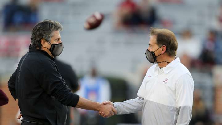 WATCH: Mississippi State head coach Mike Leach's postgame media session following the loss at Alabama