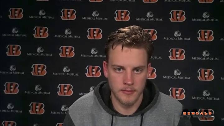 Watch: Joe Burrow on the Bengals' Win, the Offensive Line, His Receivers and more