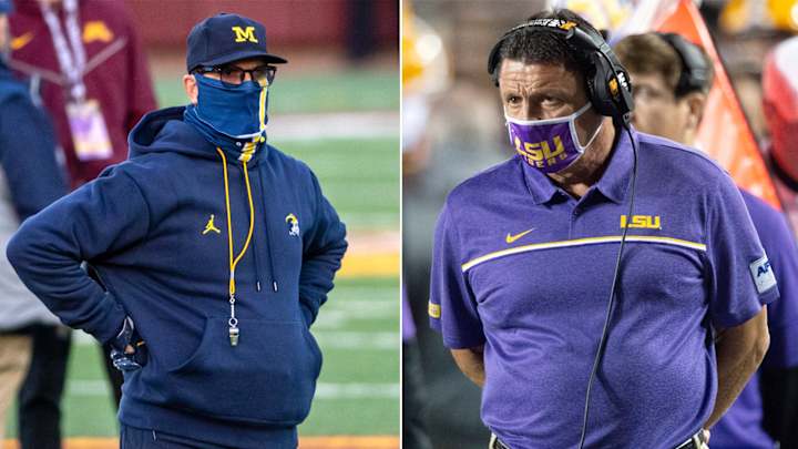 Forde-Yard Dash: Jim Harbaugh or Ed Orgeron? Pick Your Coaching Poison