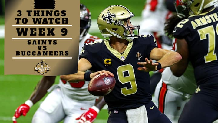 Saints vs. Bucs: 3 Things to Watch in Week 9