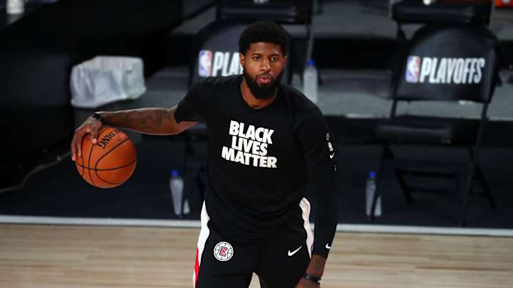 Paul George makes fun of himself in Engagement photo: 'She got a ring first'