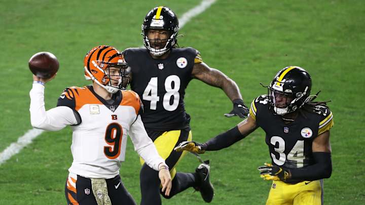 Watch: Joe Burrow Tweaks Ankle Against Steelers Following Sideline Push By Bud Dupree