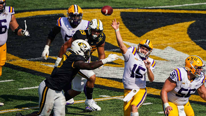 LSU Offensive Tackle Dare Rosenthal Reinstated, Ed Orgeron Holding Out Hope on Myles Brennan Return