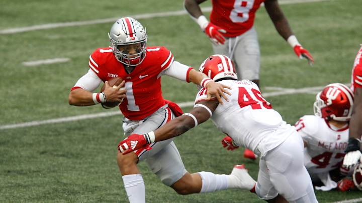 Ohio State QB Justin Fields Throws Three Interceptions in Win vs. Indiana
