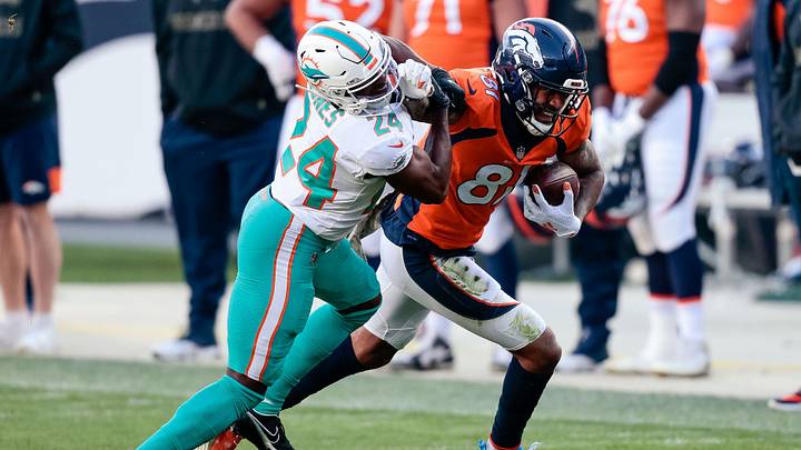 Tim Patrick's Week 11 Performance vs. Dolphins Showcases Growing Bond With Drew Lock Tim Patrick's Week 11 Performance vs. Dolphins Showcases Growing Bond With Drew Lock