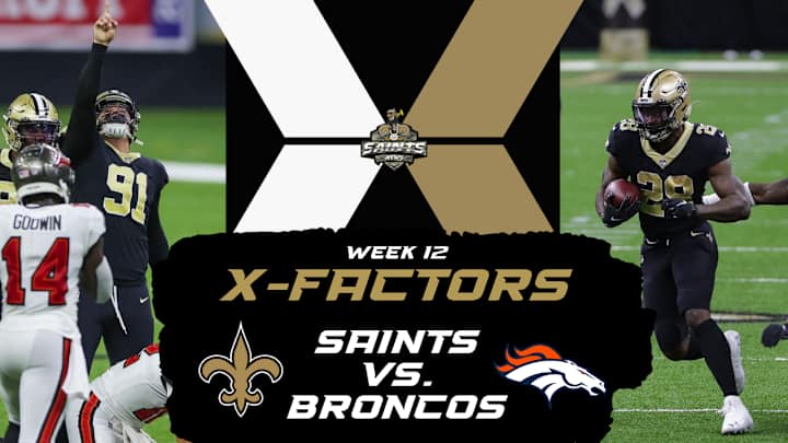 Saints X-Factors in Week 12 Saints X-Factors in Week 12