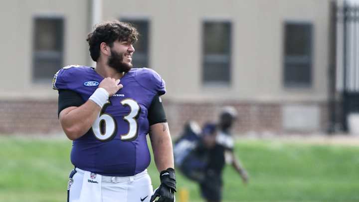 Ravens Undrafted Rookie Trystan Colon-Castillo at Front and Center Ravens Undrafted Rookie Trystan Colon-Castillo at Front and Center