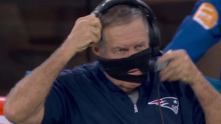 Bill Belichick Struggled With His Masks in Patriots' Loss to Rams