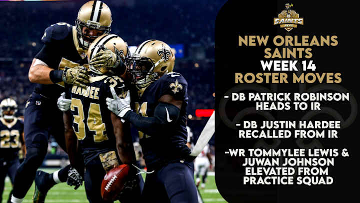 Week 14: Saints Saturday Roster Moves Week 14: Saints Saturday Roster Moves