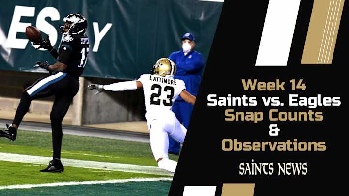 Week 14 Saints Snap Counts and Observations Week 14 Saints Snap Counts and Observations