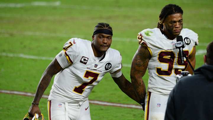 WFT QB Haskins Is A Captain And At Practice - But He Should Be Neither