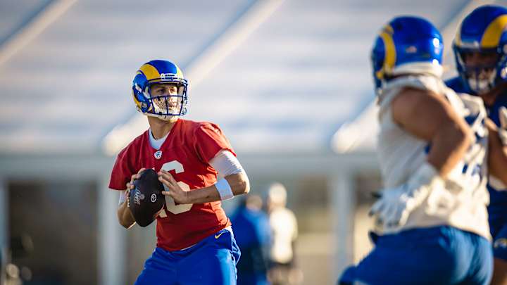 Rams use mouth shields as part of league-mandated COVID protocols