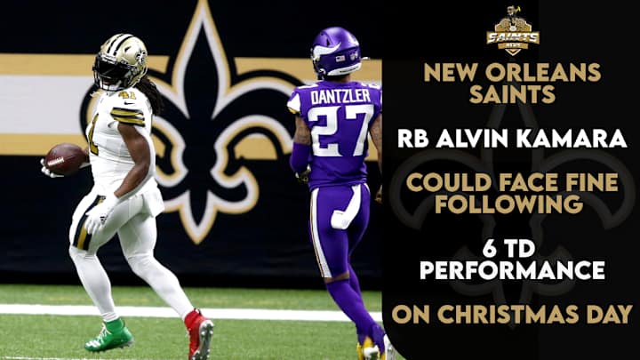 NFL could fine Alvin Kamara for his History-Making Christmas Cleats NFL could fine Alvin Kamara for his History-Making Christmas Cleats