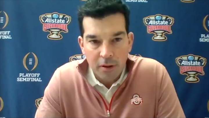 Ryan Day Visits With Reporters to Kick Off Sugar Bowl Week
