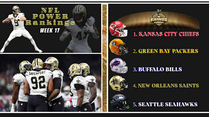 Top 5 NFL Power Rankings in Week 17 Top 5 NFL Power Rankings in Week 17