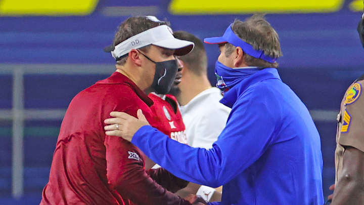 Oklahoma coach Lincoln Riley on comments from Florida's Dan Mullen: 'To each his own'