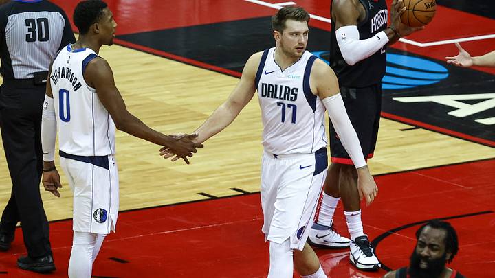 Doncic Earns First Triple-Double as Mavs Win Over Harden's Rockets