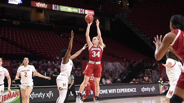 Indiana Women's Basketball Can't Top Terps, Fall to Maryland 84-80