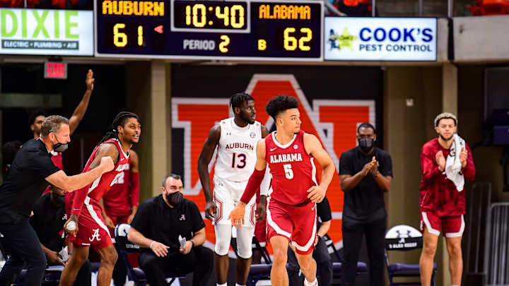 No. 8 Alabama Basketball Aims to Get Offense Back on Track in Rematch Against Auburn