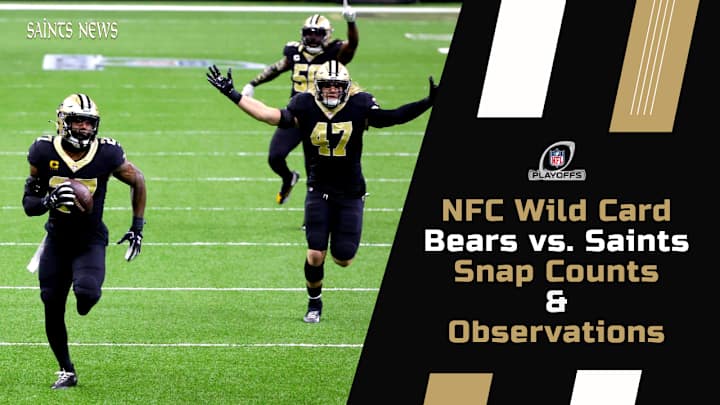 NFC Wild Card: Saints Snap Counts and Observations NFC Wild Card: Saints Snap Counts and Observations